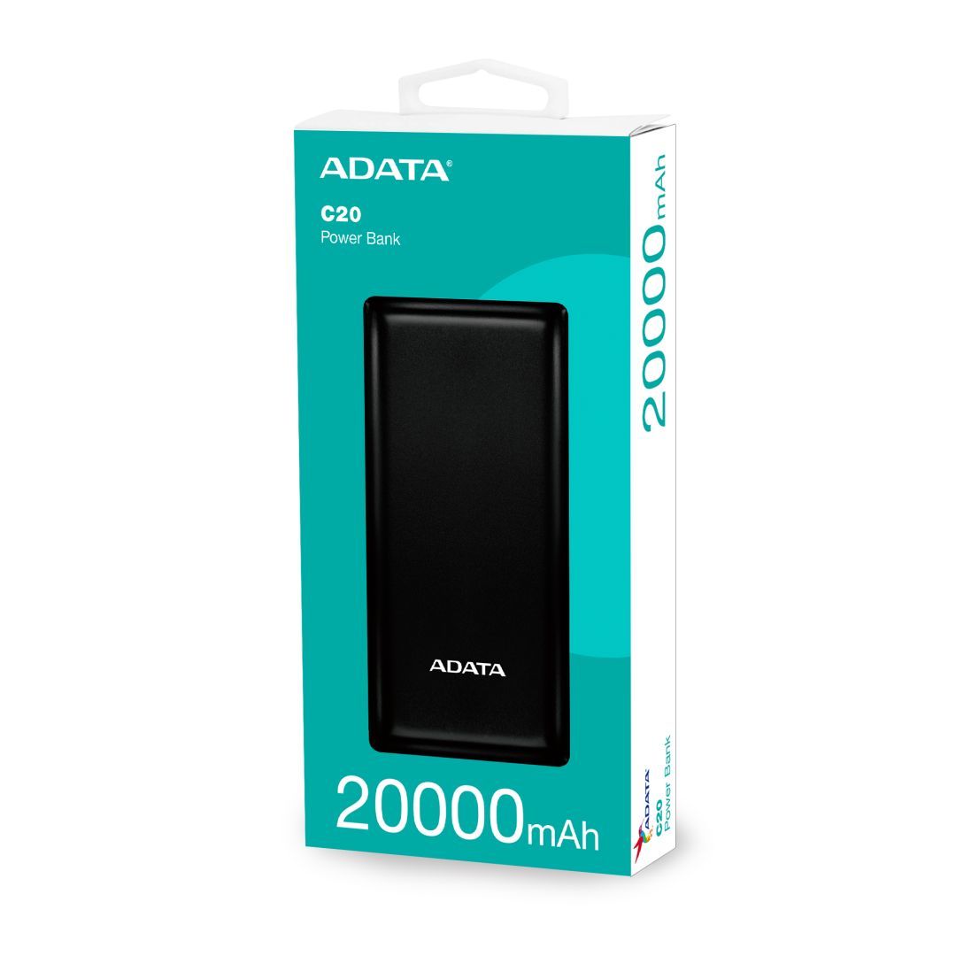 A-Data C20 20000mAh PowerBank Black A-Data C20 20000mAh PowerBank Black