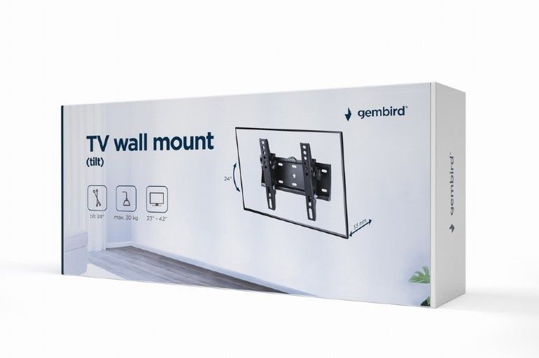 Gembird WM-42T-02 Tilt TV Wall Mount 23”-42” Black Gembird WM-42T-02 Tilt TV Wall Mount 23”-42” Black