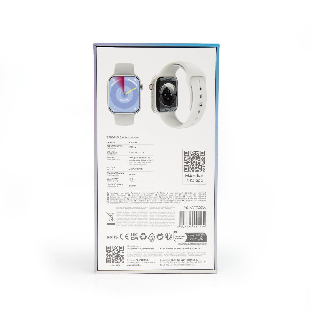 Platinet PSMART29W Smart Watch White Platinet PSMART29W Smart Watch White