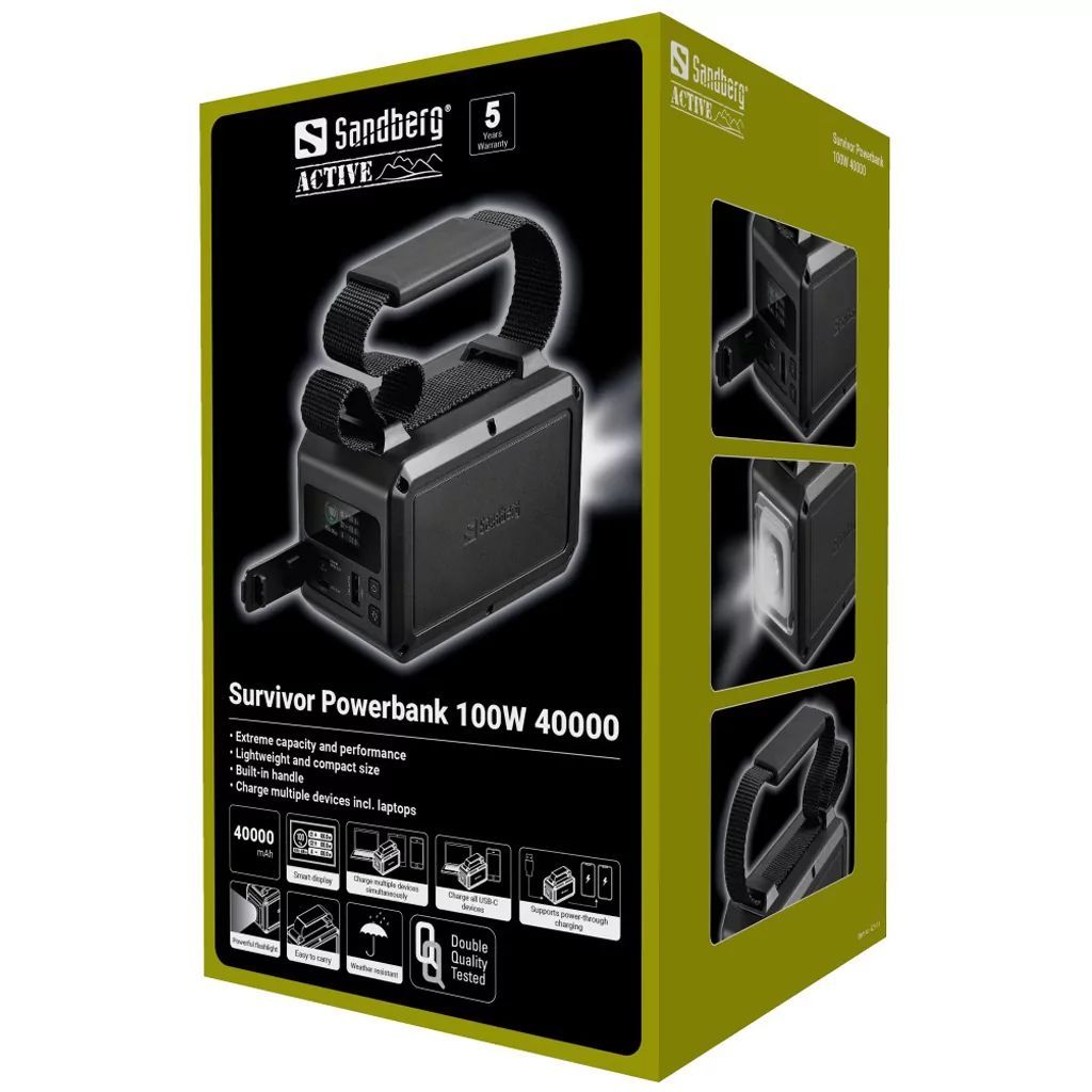 Sandberg Survivor 40000mAh Powerbank Black Sandberg Survivor 40000mAh Powerbank Black