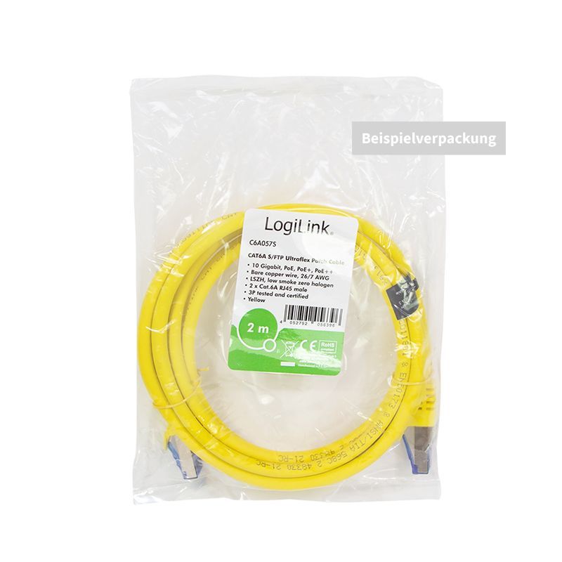 Logilink CAT6A S-FTP Patch Cable 3m Yellow Logilink CAT6A S-FTP Patch Cable 3m Yellow