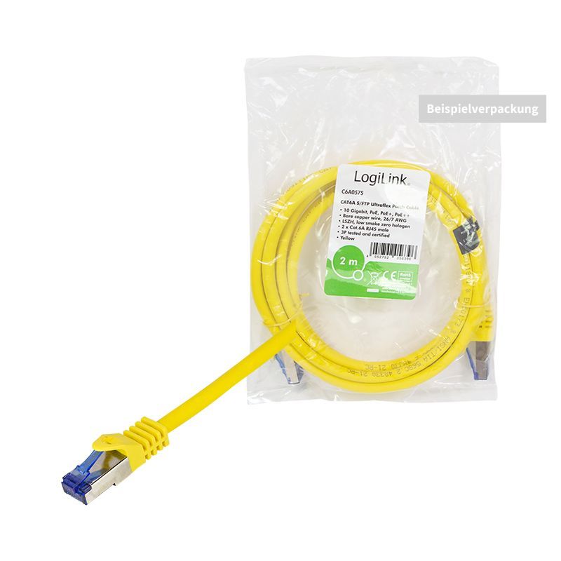 Logilink CAT6A S-FTP Patch Cable 3m Yellow Logilink CAT6A S-FTP Patch Cable 3m Yellow
