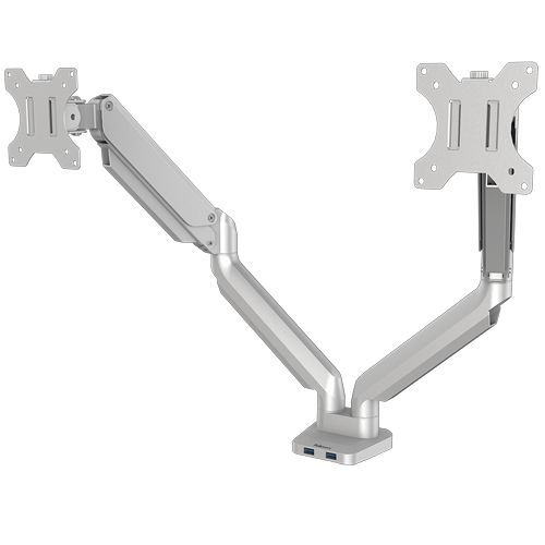 Fellowes Platinum Series Dual Monitor Stand Silver Fellowes Platinum Series Dual Monitor Stand Silver