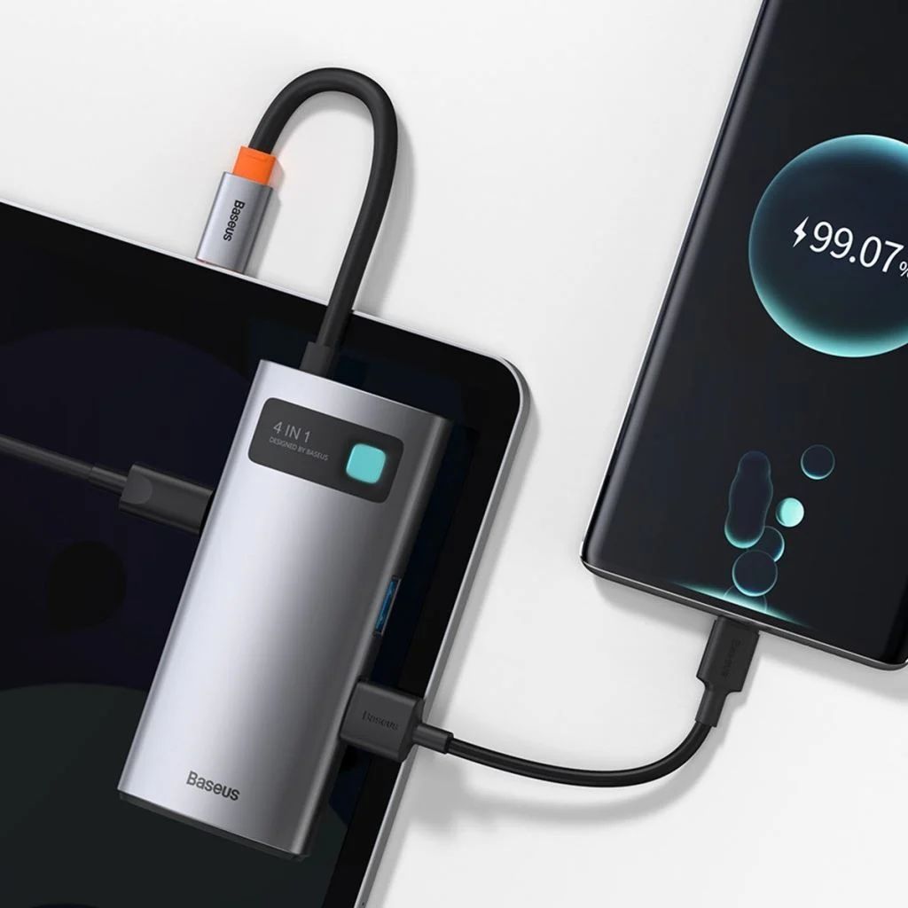 Baseus Metal Gleam Docking Station Silver