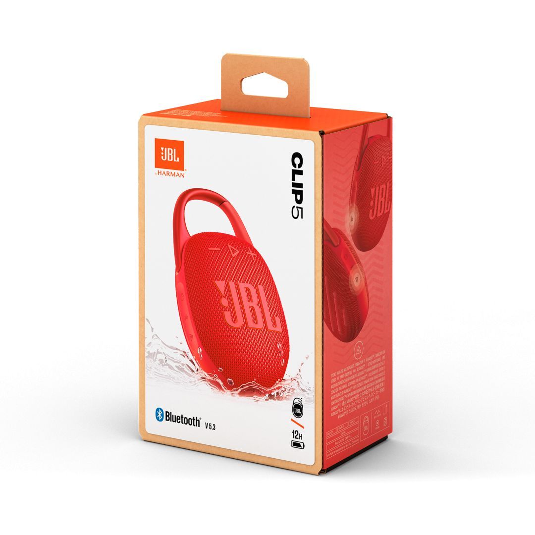 JBL JBL Clip5 Bluetooth Ultra-portable Waterproof Speaker Red JBL JBL Clip5 Bluetooth Ultra-portable Waterproof Speaker Red