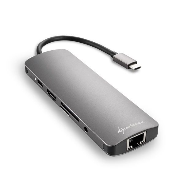 Sharkoon USB-C Docking Station Grey Sharkoon USB-C Docking Station Grey