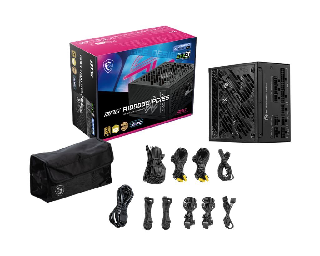 Msi 1000W 80+ Gold MPG A1000GS PCIE5 Msi 1000W 80+ Gold MPG A1000GS PCIE5