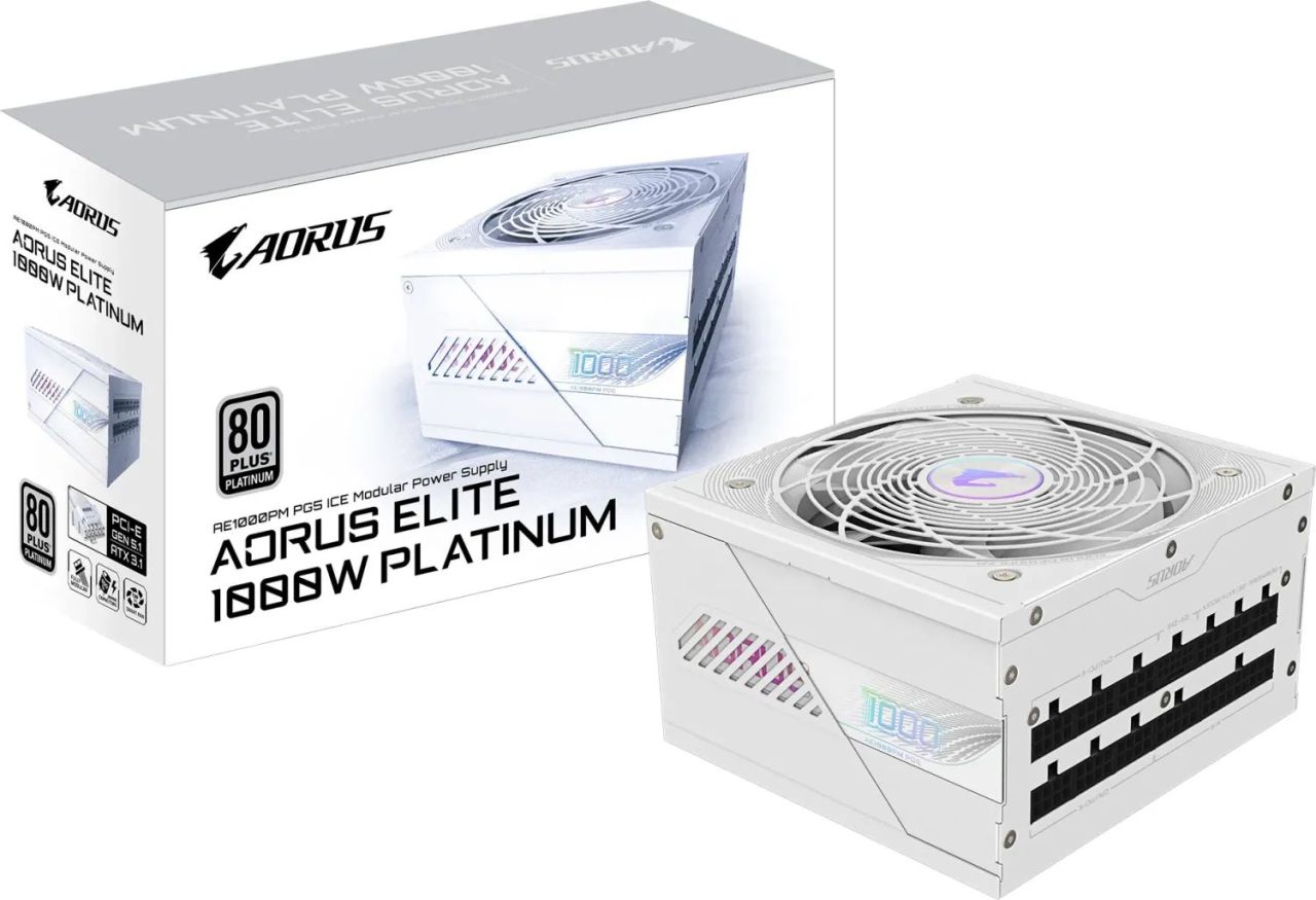 Gigabyte 1000W 80+ Platinum Aorus Elite ICE Gigabyte 1000W 80+ Platinum Aorus Elite ICE