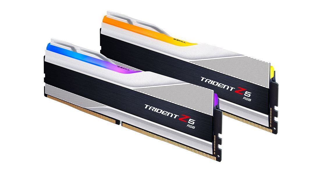 G.SKILL 96GB DDR5 6400MHz Kit(2x48GB) Trident Z5 RGB Silver G.SKILL 96GB DDR5 6400MHz Kit(2x48GB) Trident Z5 RGB Silver
