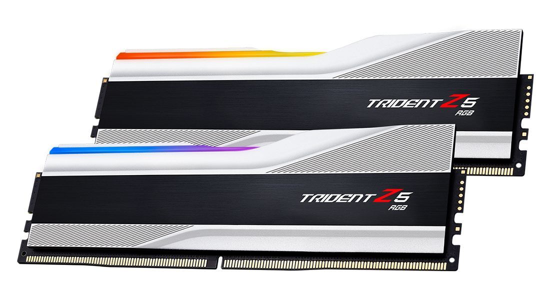 G.SKILL 96GB DDR5 6400MHz Kit(2x48GB) Trident Z5 RGB Silver G.SKILL 96GB DDR5 6400MHz Kit(2x48GB) Trident Z5 RGB Silver