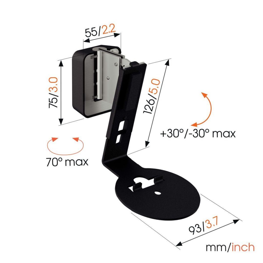 Vogel's SWM 4111 Sonos speaker wall mount for Era 100 Black Vogel's SWM 4111 Sonos speaker wall mount for Era 100 Black