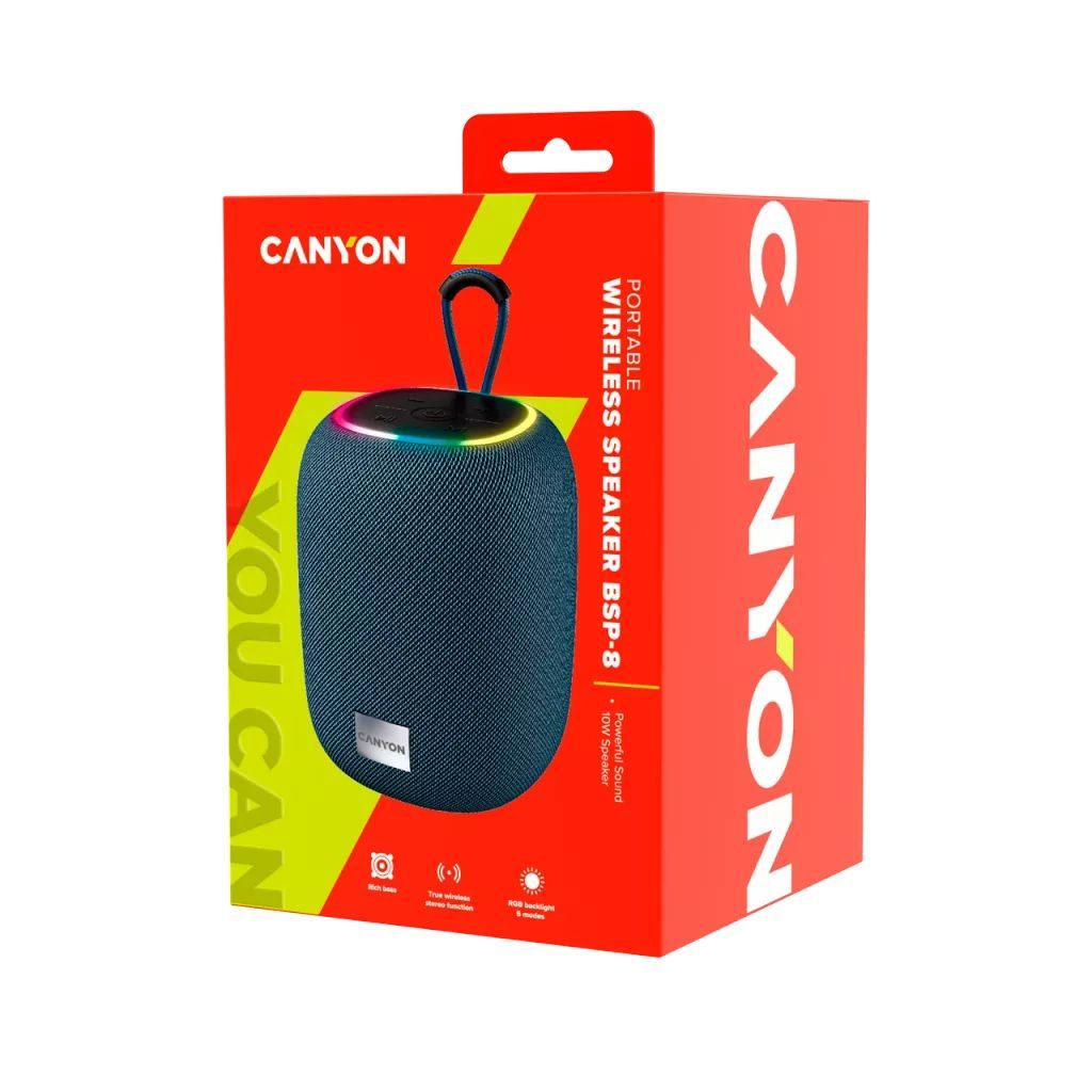 Canyon BSP-8 Bluetooth Wireless Speaker Grey Canyon BSP-8 Bluetooth Wireless Speaker Grey