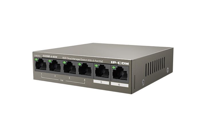 IP-COM G2206P-4-63W 6GE Cloud Managed Switch With 4-Port PoE IP-COM G2206P-4-63W 6GE Cloud Managed Switch With 4-Port PoE