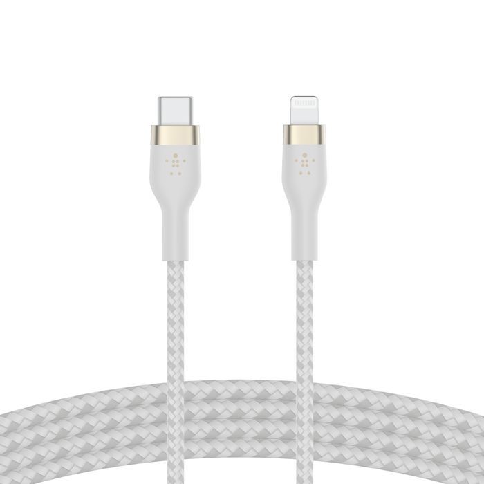 Belkin BoostCharge Pro Flex USB-C Cable with Lightning Connector 2m White Belkin BoostCharge Pro Flex USB-C Cable with Lightning Connector 2m White