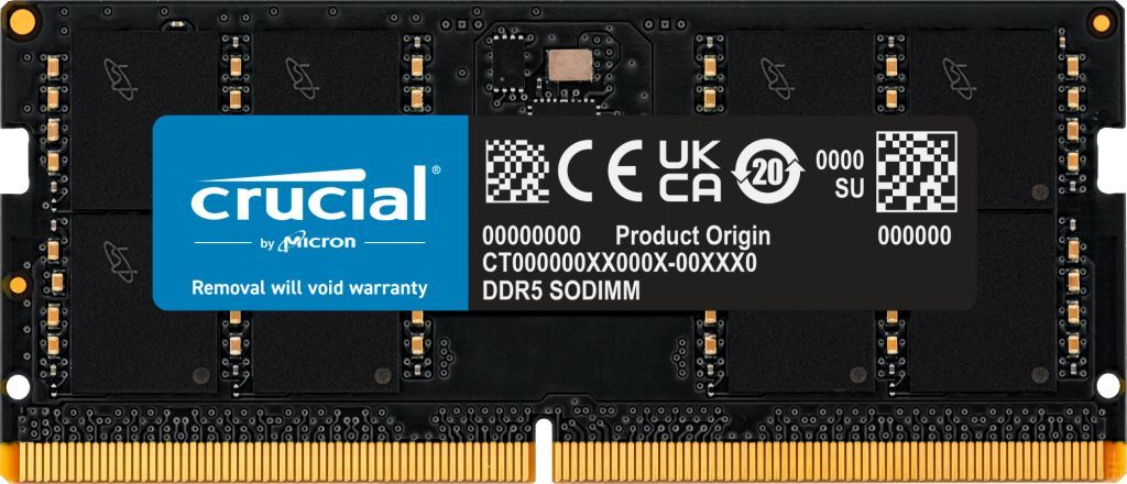 Crucial 32GB DDR5 5600MHz SODIMM Crucial 32GB DDR5 5600MHz SODIMM