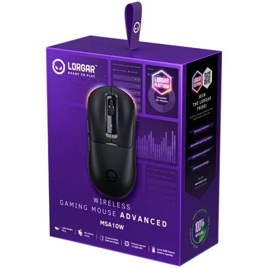 LORGAR MSA10W Wireless Bluetooth Gaming Mouse Advanced Black