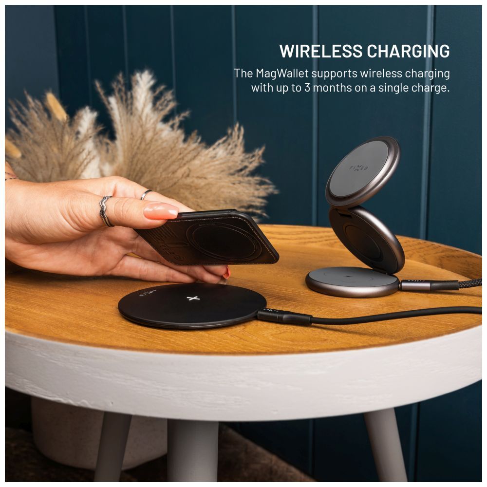 FIXED MagWallet péntárca műbörből, fekete FIXED MagWallet péntárca műbörből, fekete