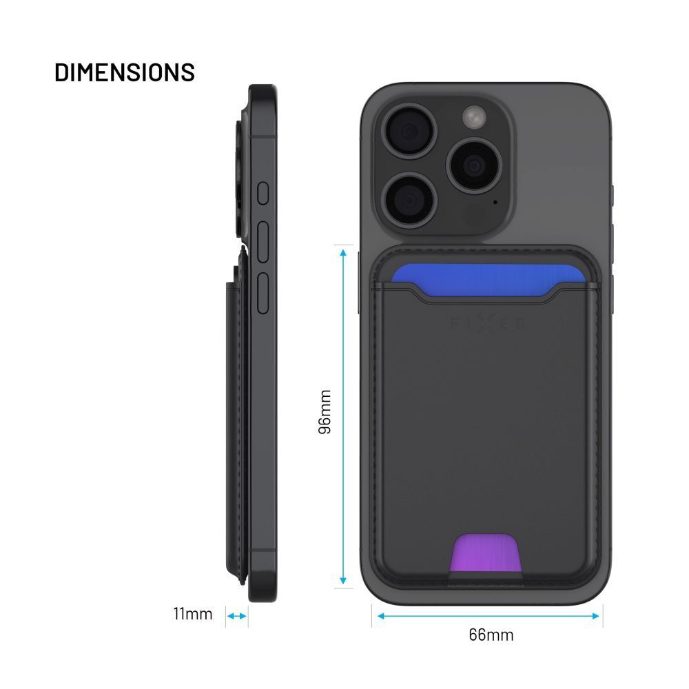 FIXED MagWallet péntárca műbörből, fekete FIXED MagWallet péntárca műbörből, fekete