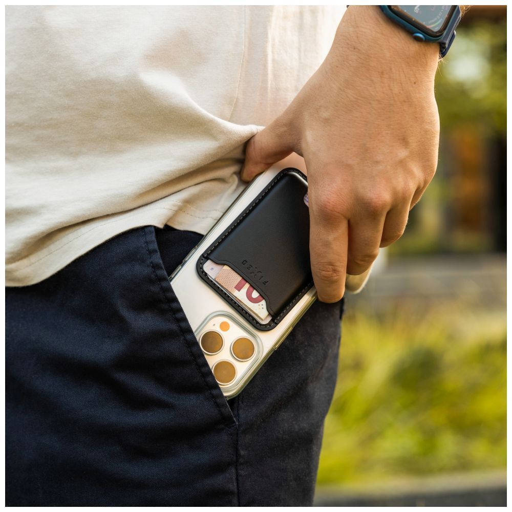 FIXED MagWallet péntárca műbörből, fekete FIXED MagWallet péntárca műbörből, fekete