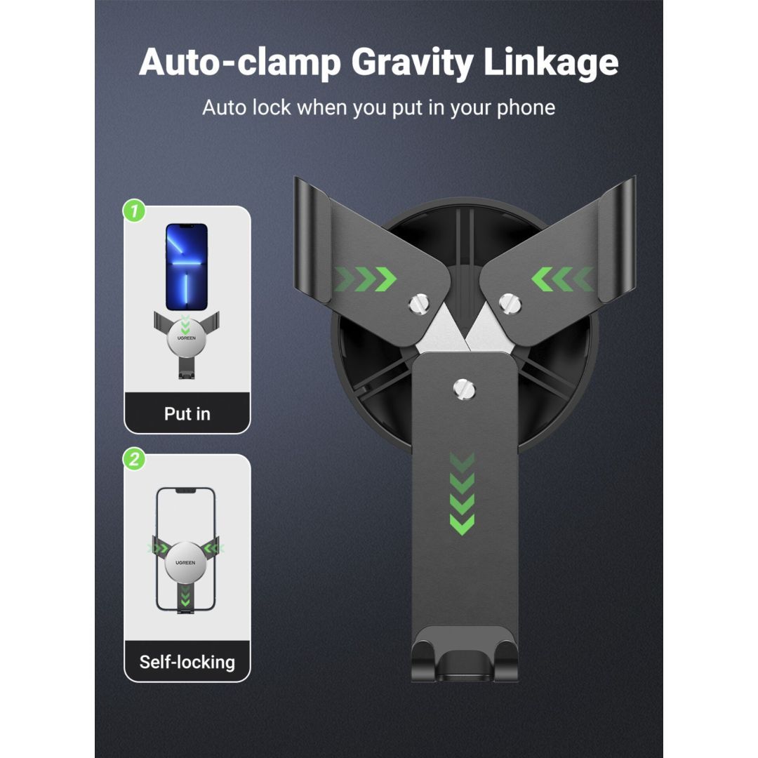 UGREEN Gravity Drive Air Vent Car Mount Phone Holder Black UGREEN Gravity Drive Air Vent Car Mount Phone Holder Black