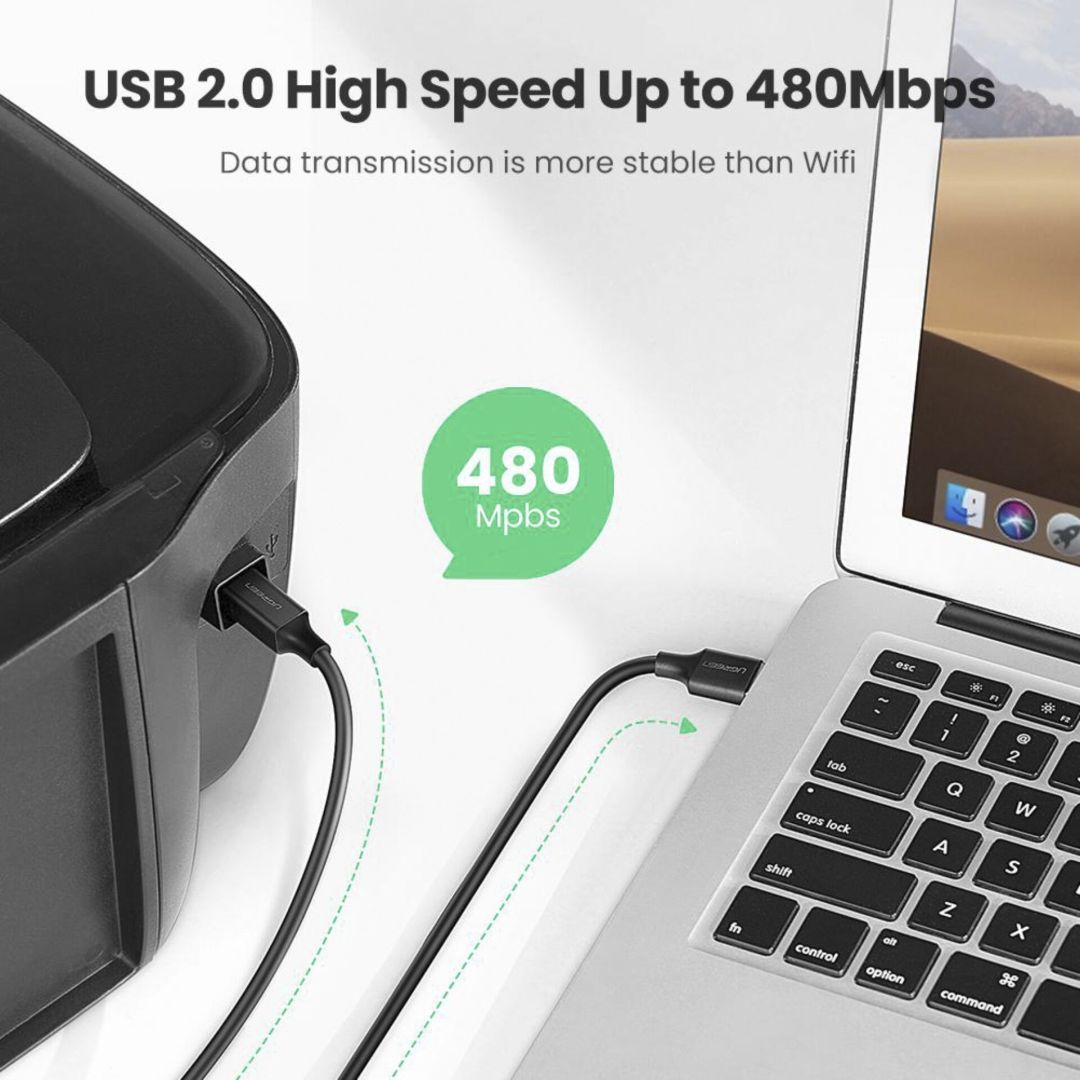 UGREEN USB-A To BM Print Cable 3m Black UGREEN USB-A To BM Print Cable 3m Black