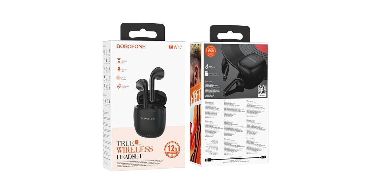 BOROFONE BW17 Bluetooth Headset Black BOROFONE BW17 Bluetooth Headset Black