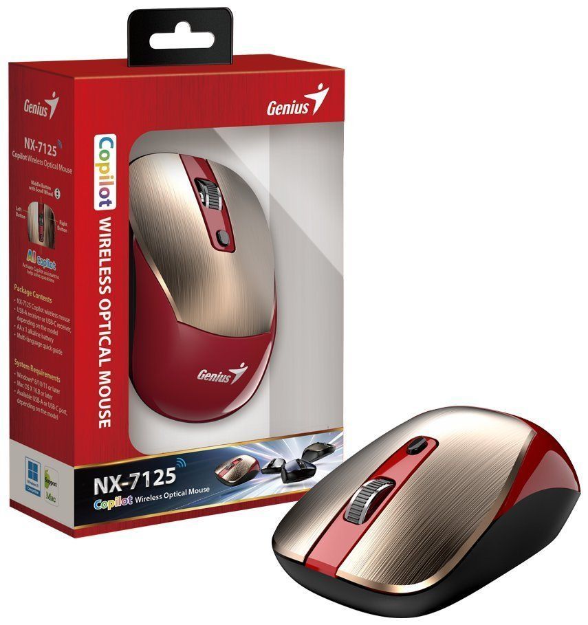 Genius NX-7125 Wireless Mouse Gold/Red