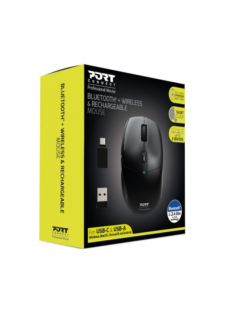 Port Designs Bluetooth Wireless Mouse Black Port Designs Bluetooth Wireless Mouse Black