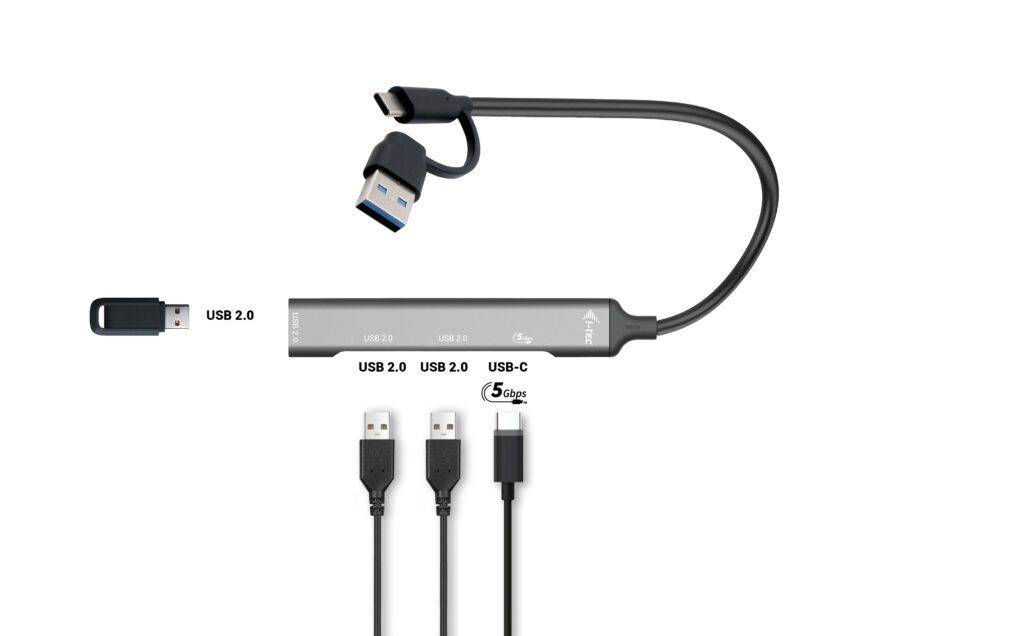 I-TEC 4-portos USB2.0 HUB Grey