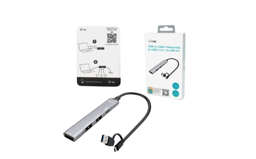 I-TEC 4-portos USB2.0 HUB Grey