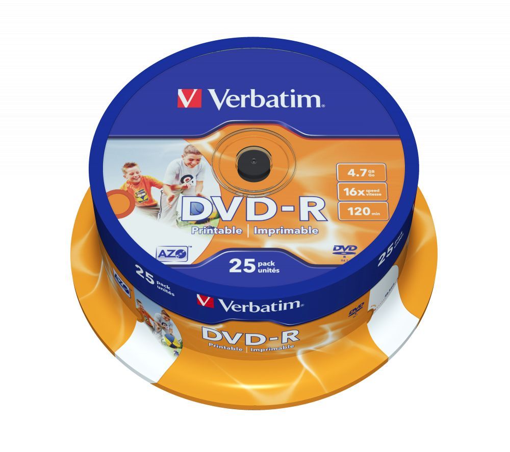 Verbatim DVD-R 4,7Gb 16x Hengeres 25db/csomag (25-ös címke) Verbatim DVD-R 4,7Gb 16x Hengeres 25db/csomag (25-ös címke)