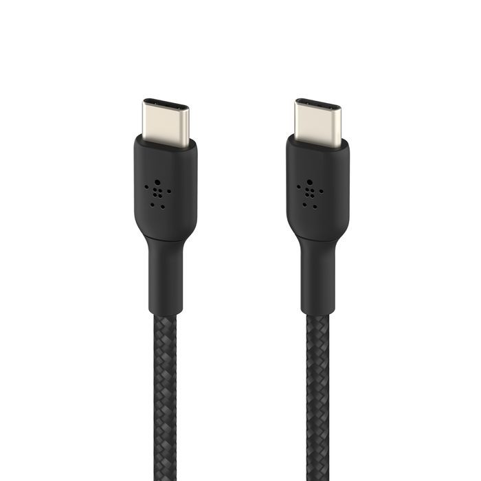 Belkin BoostCharge Braided USB-C to USB-C Cable 1m Black Belkin BoostCharge Braided USB-C to USB-C Cable 1m Black