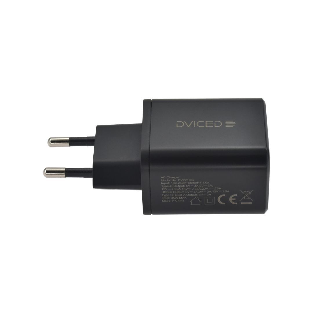 Dviced Wall Charger 35W GaN EU Black Dviced Wall Charger 35W GaN EU Black