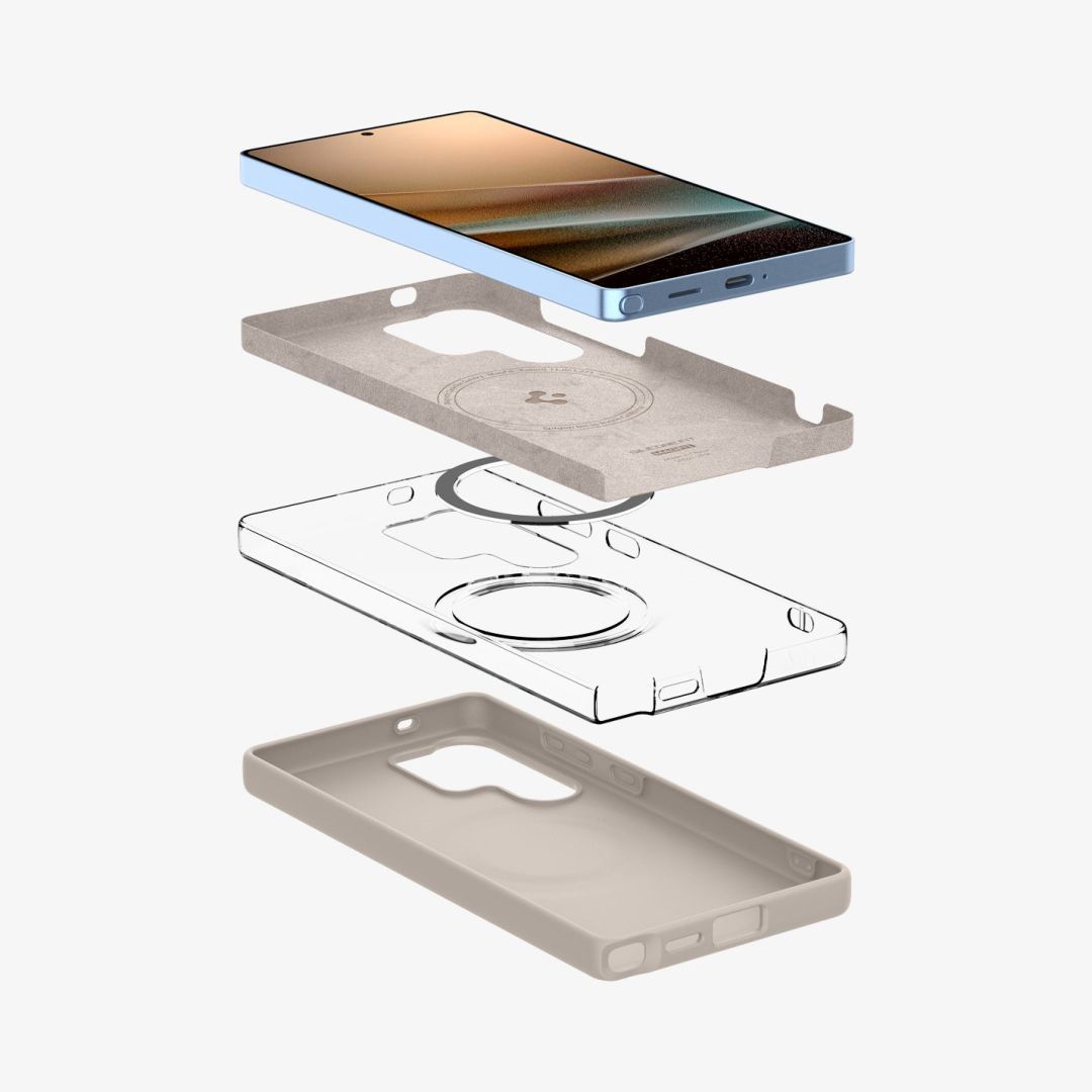 Spigen Silicone Fit MagSafe Samsung Galaxy S25 Ultra Natural Titanium Spigen Silicone Fit MagSafe Samsung Galaxy S25 Ultra Natural Titanium