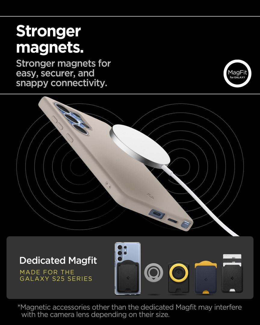Spigen Silicone Fit MagSafe Samsung Galaxy S25 Ultra Natural Titanium Spigen Silicone Fit MagSafe Samsung Galaxy S25 Ultra Natural Titanium