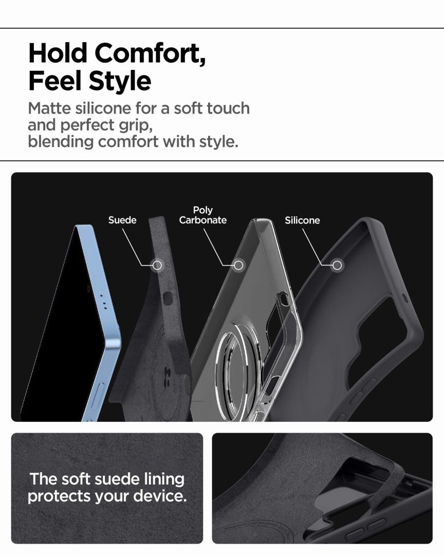 Spigen Silicone Fit MagSafe Samsung Galaxy S25 Ultra Sapphire Blue Spigen Silicone Fit MagSafe Samsung Galaxy S25 Ultra Sapphire Blue