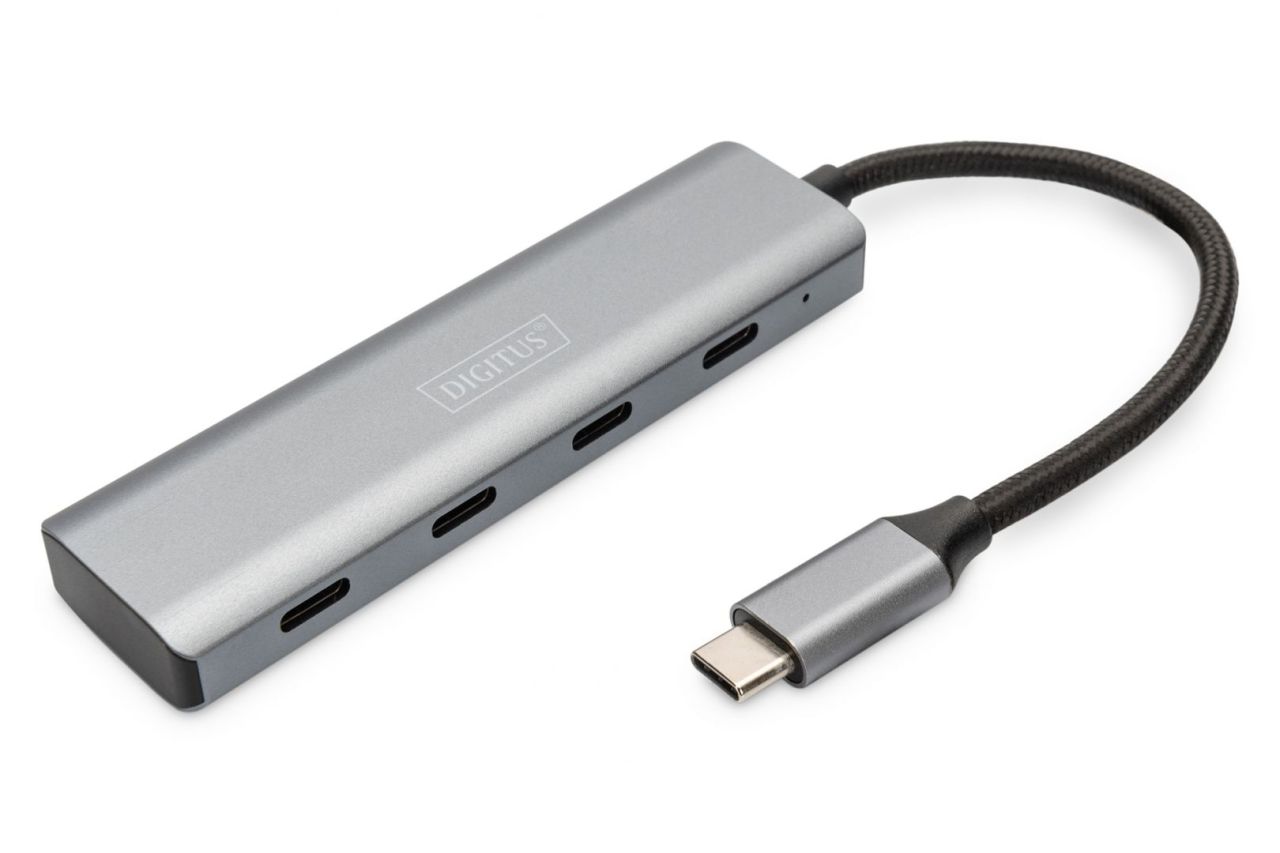 Digitus DA-70246 USB-C 3.1 4-Port Aluminum Digitus DA-70246 USB-C 3.1 4-Port Aluminum