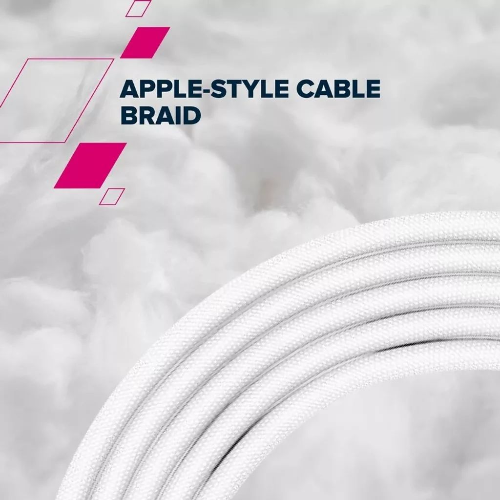 Canyon CC60AB C-C 60W Braided cable 1,2m White Canyon CC60AB C-C 60W Braided cable 1,2m White