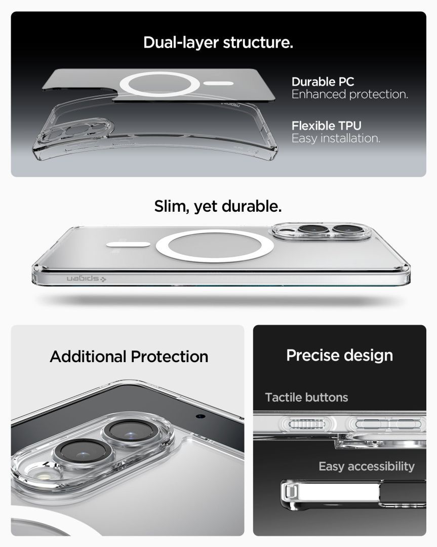 Spigen Ultra Hybrid MagSafe Samsung Galaxy S25 Edge Clear White