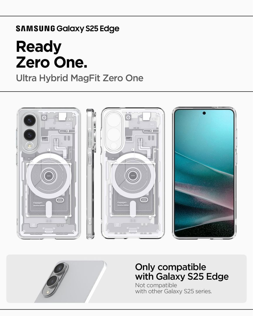 Spigen Ultra Hybrid MagSafe Samsung Galaxy S25 Edge Zero One White