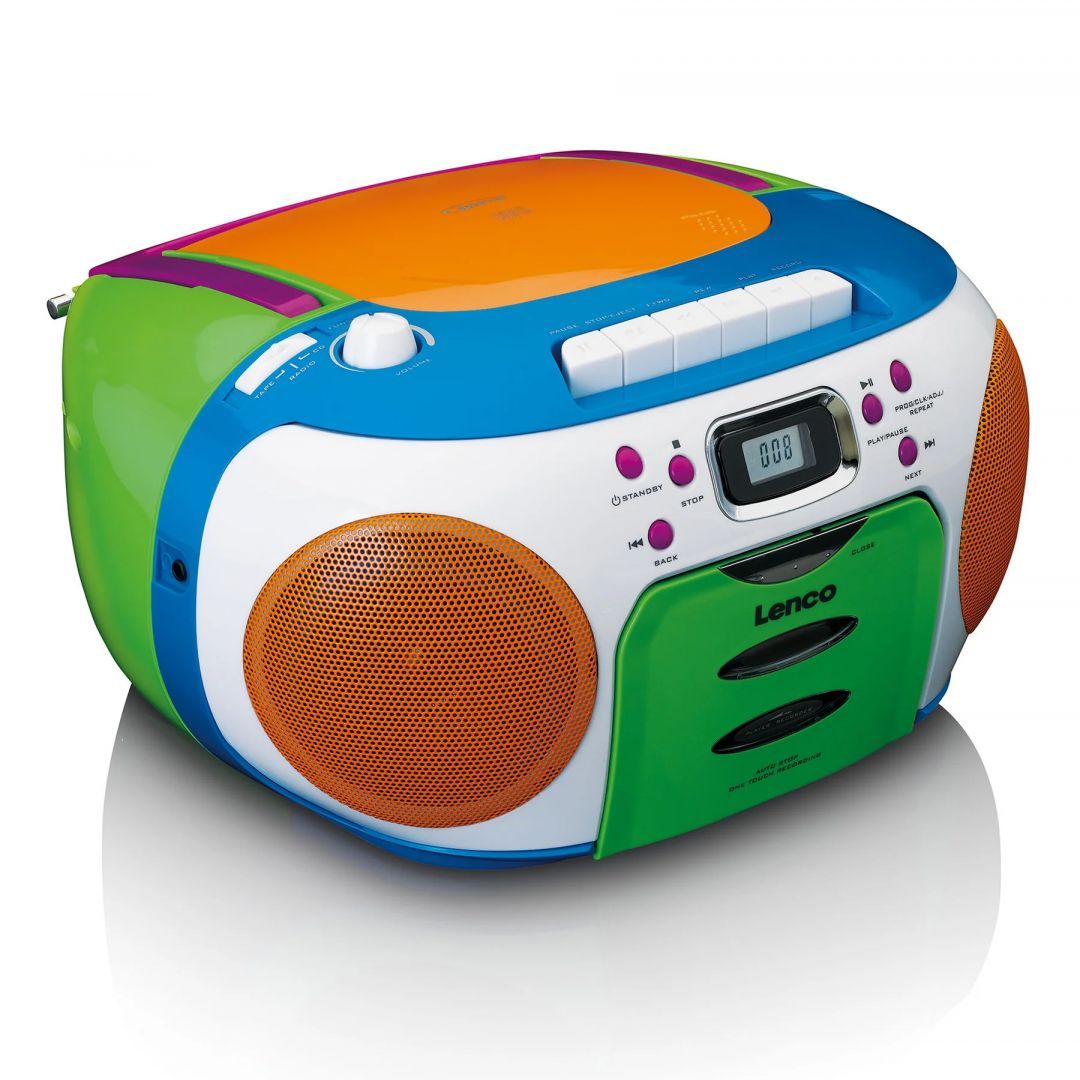 Lenco SCD-971 Portable FM radio CD/Cassette player Multi colour Lenco SCD-971 Portable FM radio CD/Cassette player Multi colour