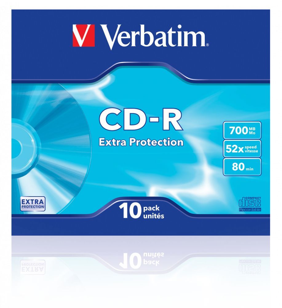 Verbatim DataLife CD-R 80 52x slim tok 10db/cs (10-es címke) Verbatim DataLife CD-R 80 52x slim tok 10db/cs (10-es címke)
