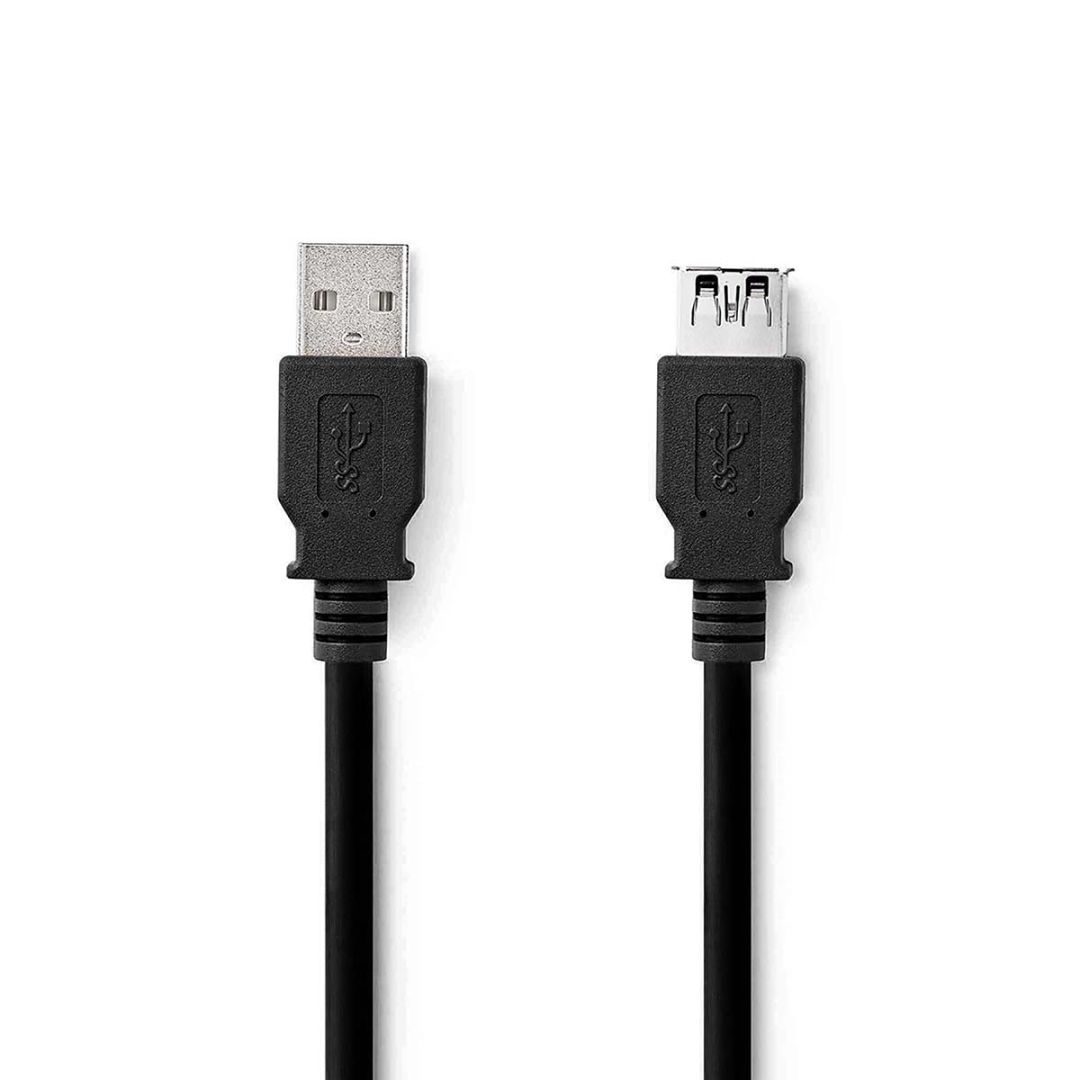 Nedis USB-A to USB-A cable 2m Black Nedis USB-A to USB-A cable 2m Black