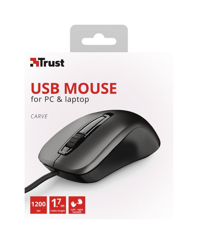 Trust Carve USB mouse Black Trust Carve USB mouse Black