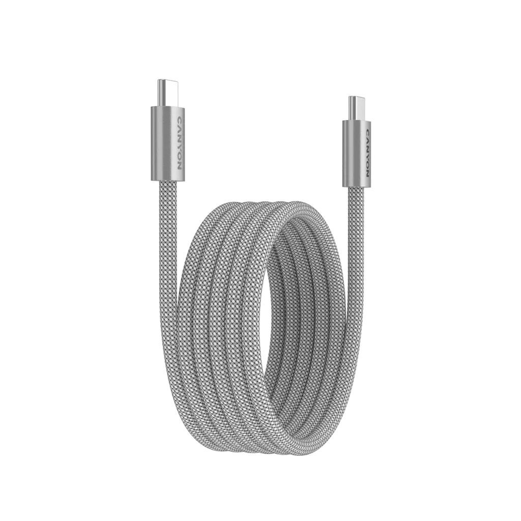 Canyon CND-CCMG60AB15LG OnWire 60MG C-C 60W Magnet Braided cable 1m Light Grey Canyon CND-CCMG60AB15LG OnWire 60MG C-C 60W Magnet Braided cable 1m Light Grey