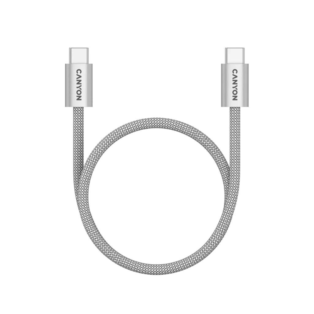 Canyon CND-CCMG60AB15LG OnWire 60MG C-C 60W Magnet Braided cable 1m Light Grey Canyon CND-CCMG60AB15LG OnWire 60MG C-C 60W Magnet Braided cable 1m Light Grey