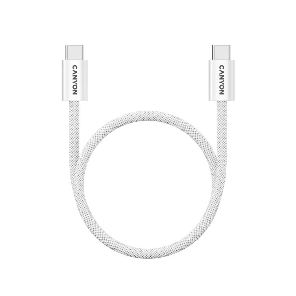 Canyon CND-CCMG60AB15W OnWire 60MG C-C 60W Magnet Braided cable 1m White Canyon CND-CCMG60AB15W OnWire 60MG C-C 60W Magnet Braided cable 1m White