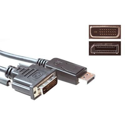 ACT Conversion cable DisplayPort male to DVI male 1,8m Black ACT Conversion cable DisplayPort male to DVI male 1,8m Black