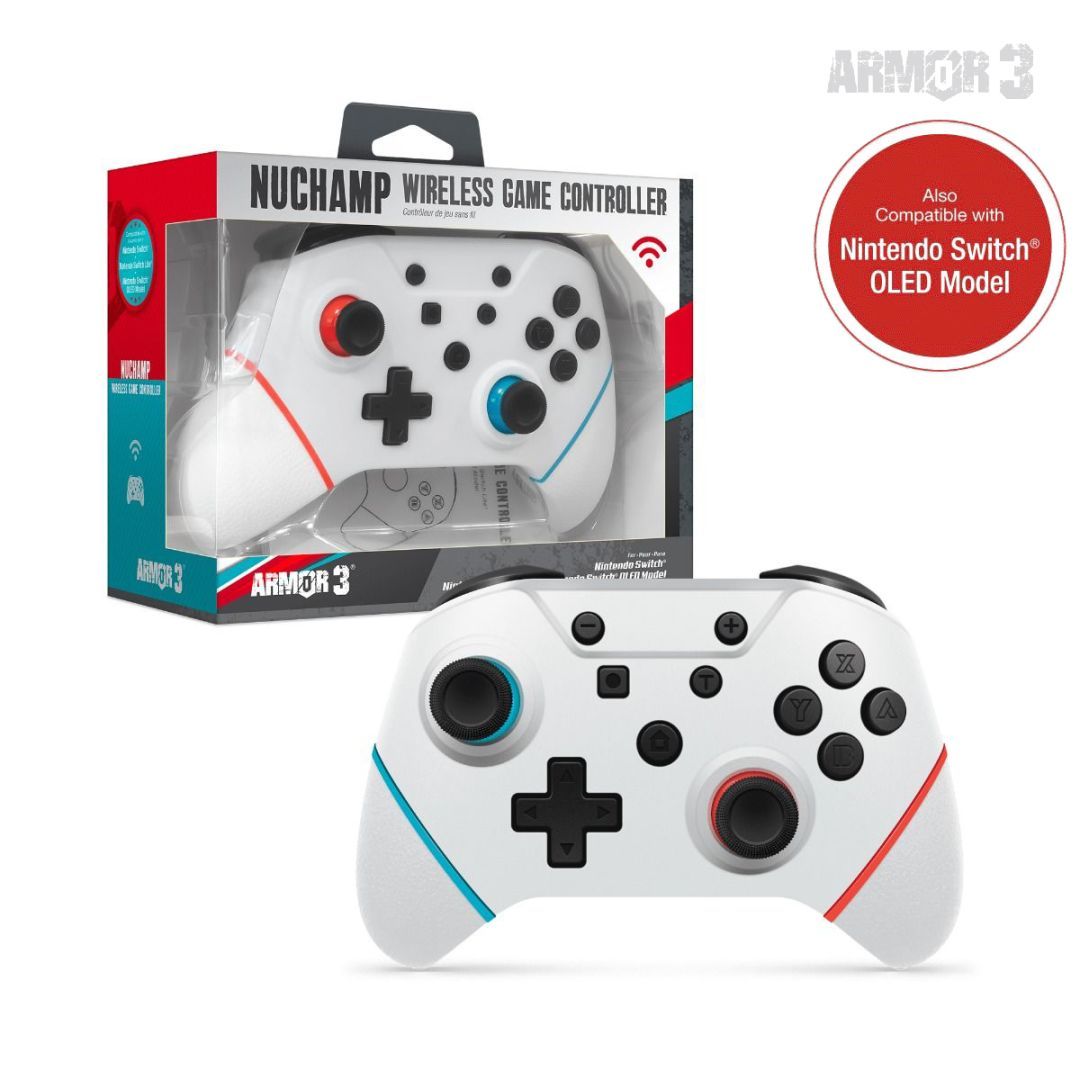 ARMOR3 NuChamp Nintendo Switch Gamepad White ARMOR3 NuChamp Nintendo Switch Gamepad White
