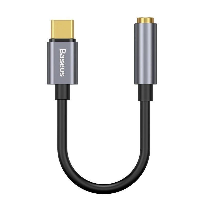 Baseus L54 USB-C - Mini Jack 3,5 mm Audioadapter 0,9m Grey Baseus L54 USB-C - Mini Jack 3,5 mm Audioadapter 0,9m Grey